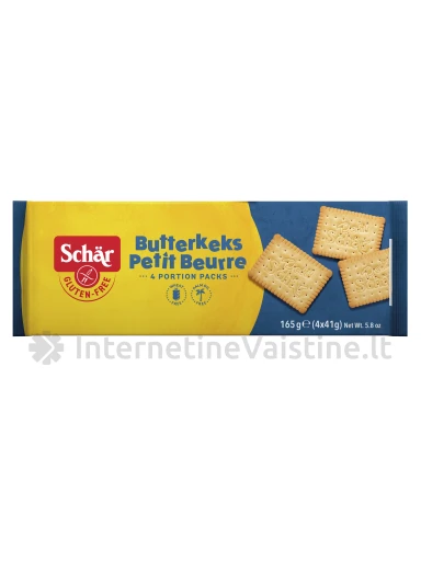 Schär BUTTERKEKS - sviestiniai sausainiai be glitimo, 165g | internetinevaistine.lt