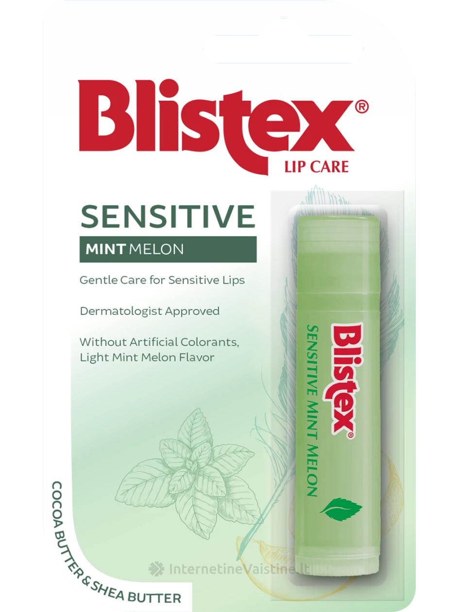 BLISTEX SENSITIVE MINT MELON balzamas jautrioms lūpoms, 4.25G | internetinevaistine.lt