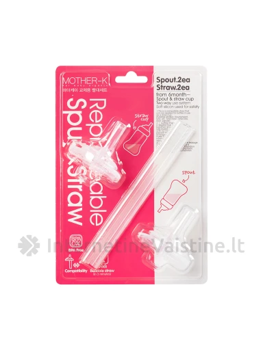 MOTHER-K gertuvių PPSU/Tritano šiaudelių rinkinys, 2 vnt., 2 vnt. | internetinevaistine.lt