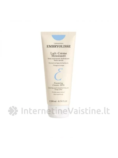 EMBRYOLISSE kreminis veido ir kūno prausiklis FOAMING CREAM-MILK, 200 ml, Vnt | internetinevaistine.lt