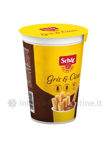 Schär GRIS & CIOCC - traškios lazdelės su kakavos kremu be glitimo, 52g | internetinevaistine.lt