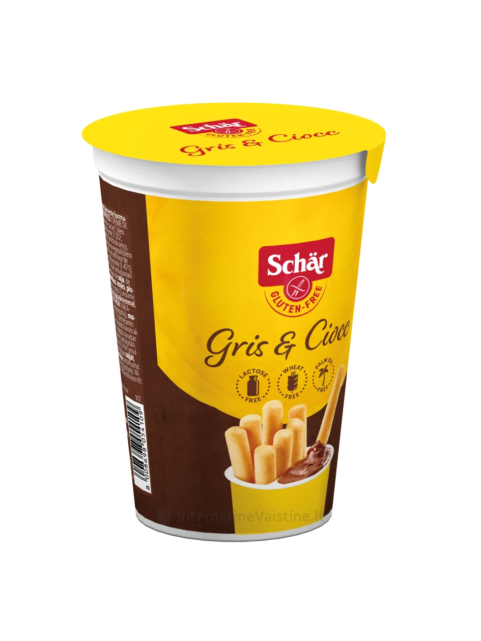 Schär GRIS & CIOCC - traškios lazdelės su kakavos kremu be glitimo, 52g | internetinevaistine.lt
