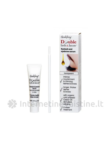 GODEFROY blakstienų ir antakių serumas skatinantis plaukų augimą DOUBLE LASH & BROW, 3 ml N1, Vnt | internetinevaistine.lt