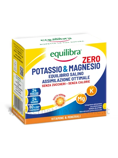 EQUILIBRA, kalis ir magnis Potassium & Magnesium ZERO be cukr. pak. N24 | internetinevaistine.lt