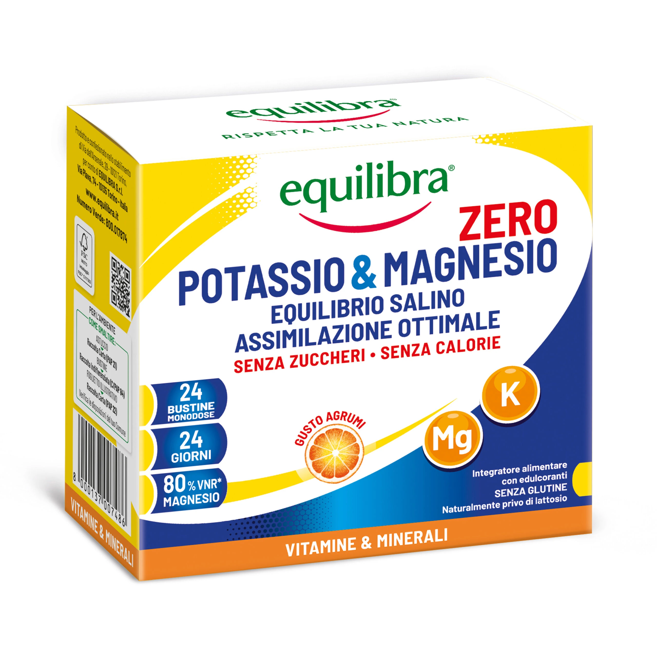 EQUILIBRA, kalis ir magnis Potassium & Magnesium ZERO be