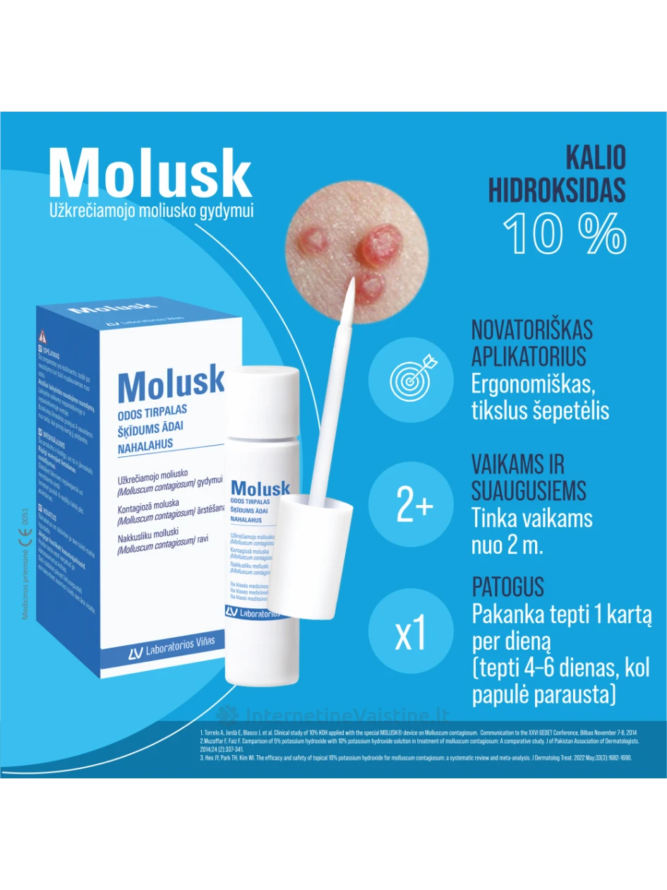 MOLUSK 10% odos tirpalas, 3 g | internetinevaistine.lt