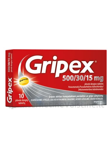 GRIPEX 500mg/30mg/15mg tab. N10 | internetinevaistine.lt