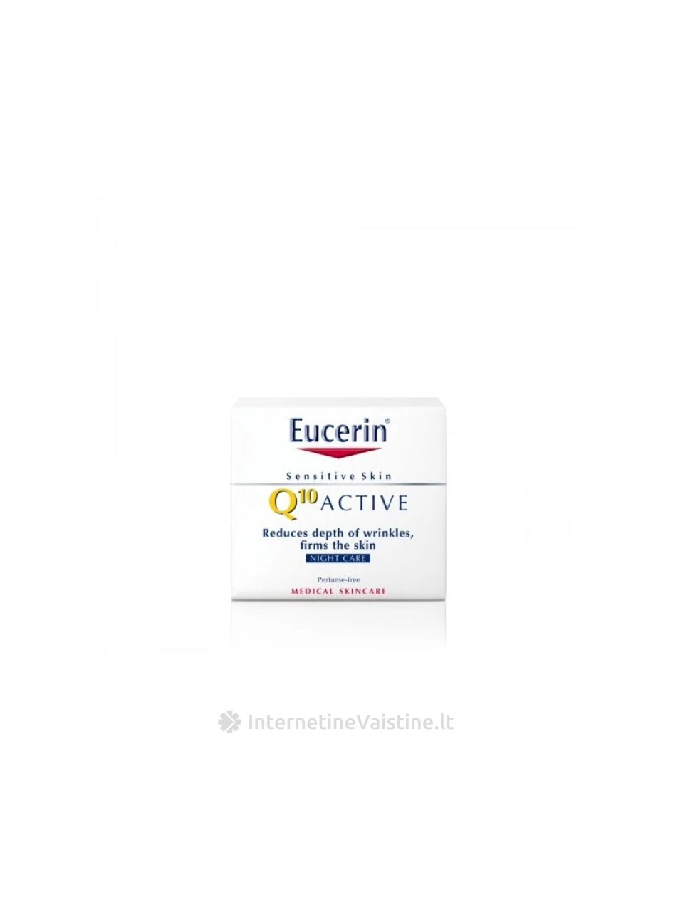 EUCERIN (63416) KREMAS VEIDUI Q10 ACTIVE NUO RAUKŠLIŲ NAKT. 50ML, N1 | internetinevaistine.lt
