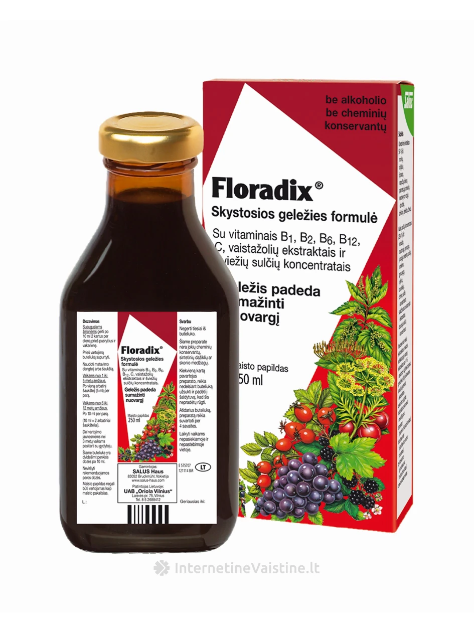 Floradix Skystosios geležies formulė, 250ml | internetinevaistine.lt