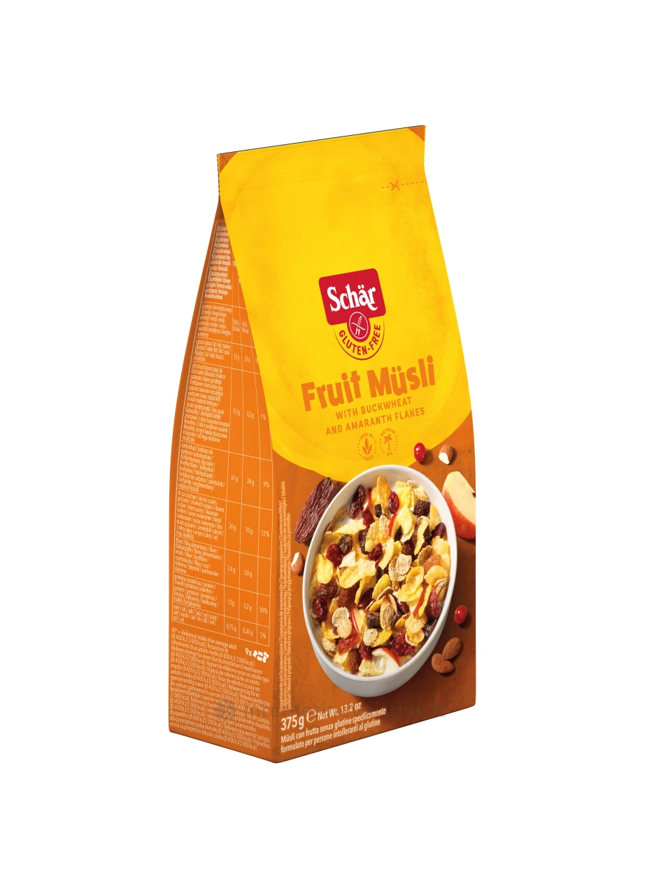 Schär FRUIT MÜSLI - dribsniai be glitimo, 375g | internetinevaistine.lt