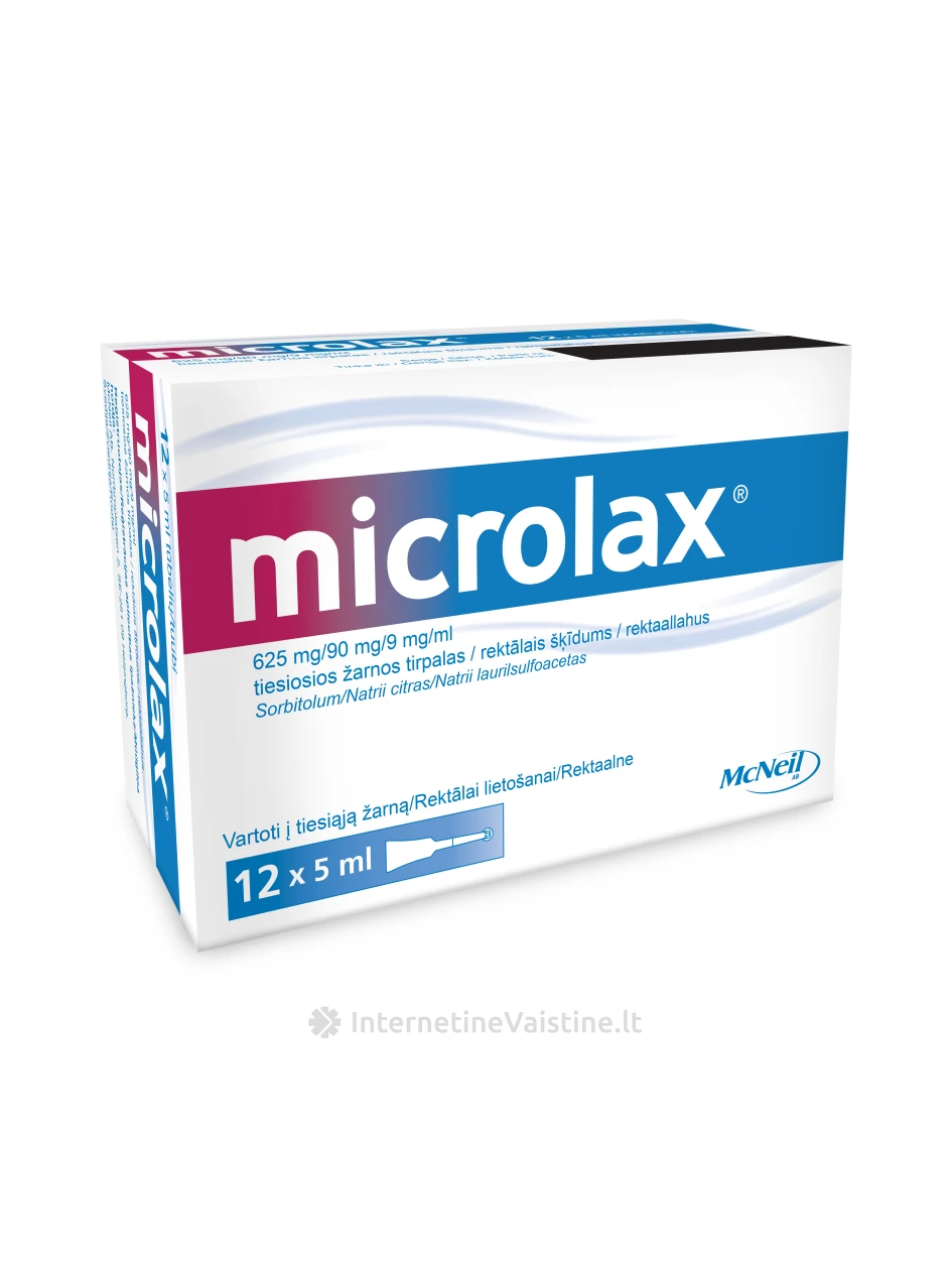 MICROLAX 5 ml tiesiosios žarnos tirpalas N12 | internetinevaistine.lt