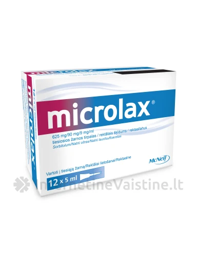 MICROLAX 5 ml tiesiosios žarnos tirpalas N12 | internetinevaistine.lt