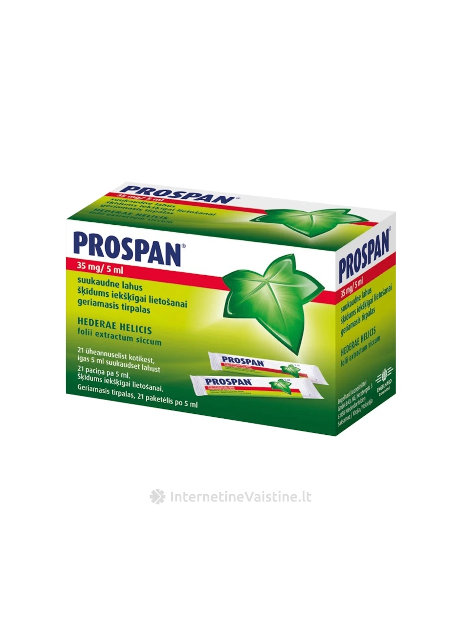 PROSPAN 35 mg/5 ml geriamasis tirpalas 5 ml, N21 | internetinevaistine.lt