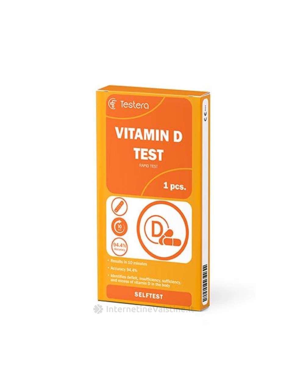 TESTERA Vitamino D trūkumui nustatyti testas, N1 | internetinevaistine.lt