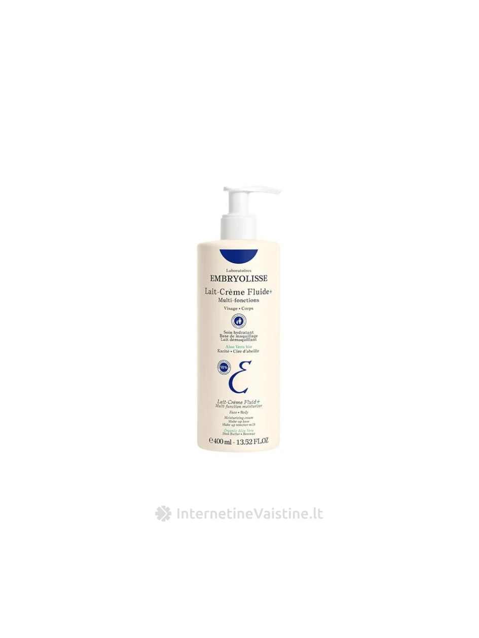 EMBRYOLISSE LAIT-CRÈME FLUID+ GREEN daugiafunkcė odos priežiūros priemonė, 400 ml, Vnt | internetinevaistine.lt