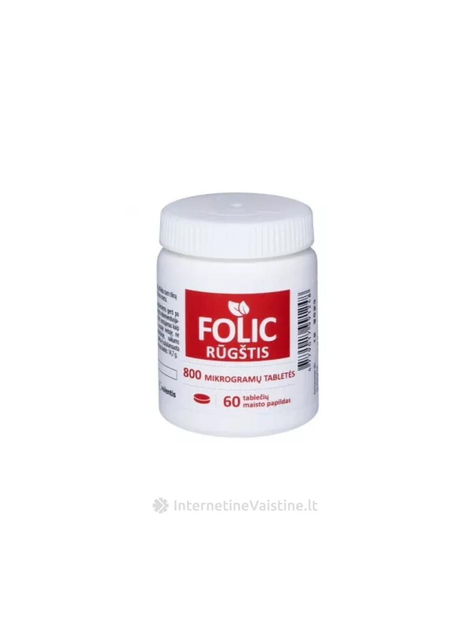 FOLIO RŪGŠTIS 800MCG LONGVIT TAB. N60 | internetinevaistine.lt