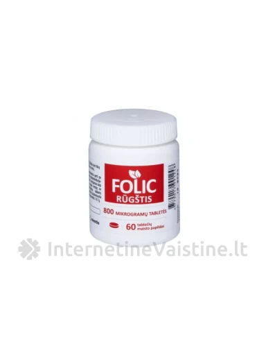 FOLIO RŪGŠTIS 800MCG LONGVIT TAB. N60 | internetinevaistine.lt
