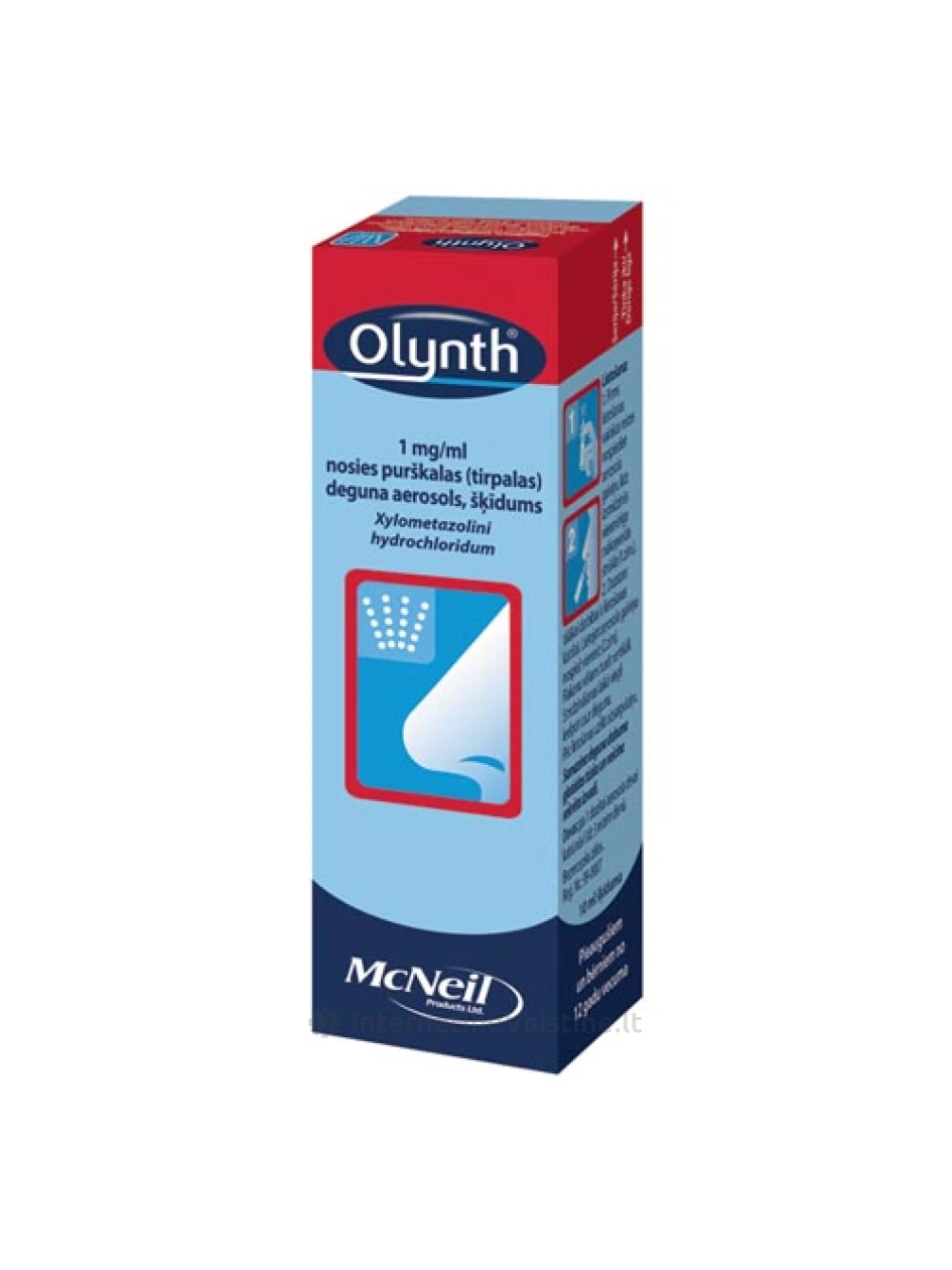 OLYNTH 1 mg/ml nosies purškalas (tirpalas) 10 ml, N1 | internetinevaistine.lt