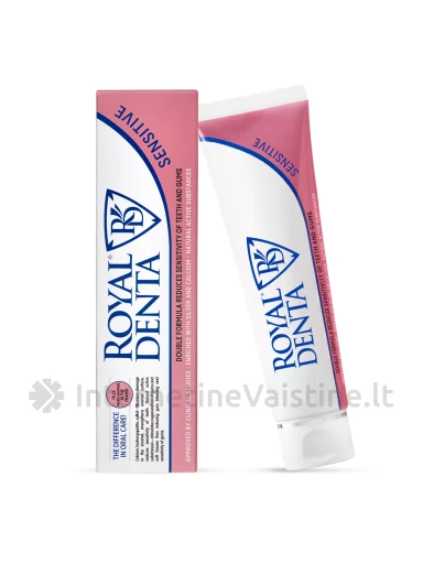 ROYAL DENTA dantų pasta jautriems dantims ir dantenoms SENSITIVE, 130 g, 130 g | internetinevaistine.lt