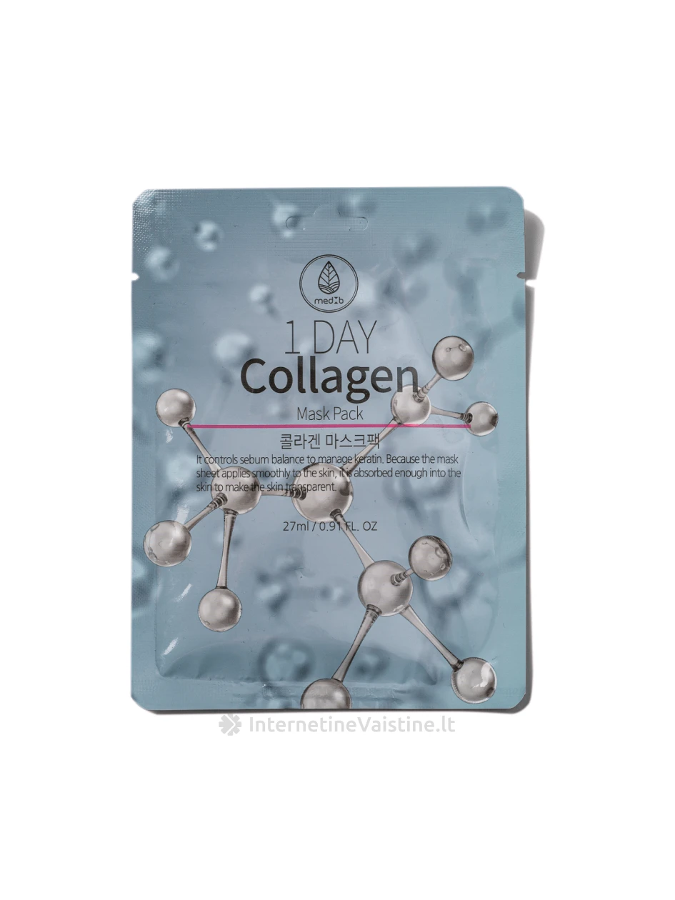 MedB Lakštinė kaukė su kolagenu, 28g, Vnt | internetinevaistine.lt