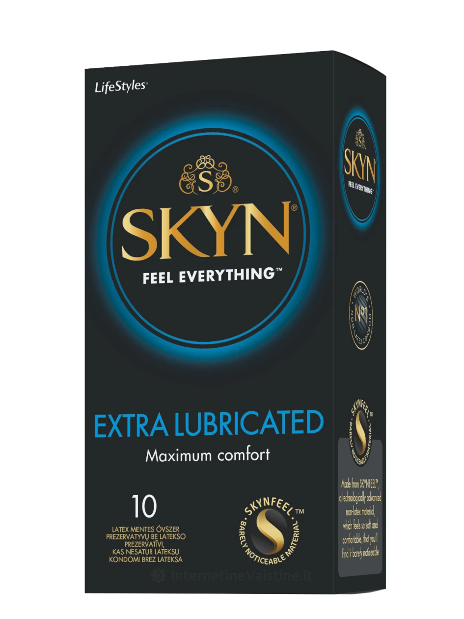 Prezervatyvai LIFESTYLES SKYN Extra Lube, 10 vnt, 10vnt. | internetinevaistine.lt