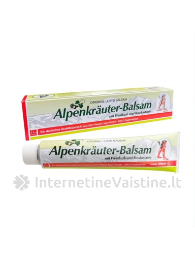 ALPENKRAUTER Balzamas su su Sibirinės eglės aliejumi, vynuogių ir kaštonų ekstraktais, 200ml, Vnt | internetinevaistine.lt