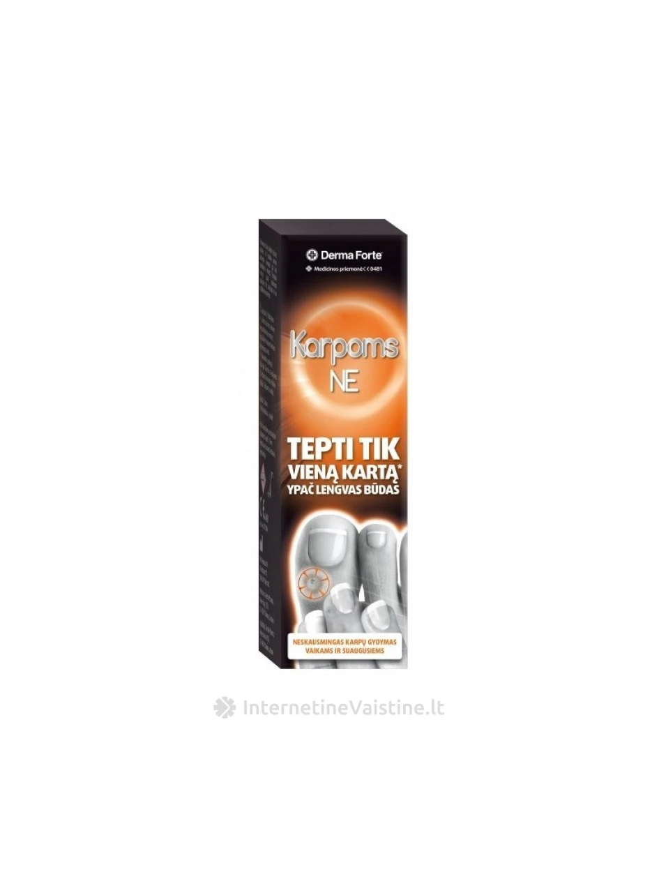 DERMA FORTE priemonė karpoms šalinti KARPOMS NE, 2 ml, Vnt | internetinevaistine.lt