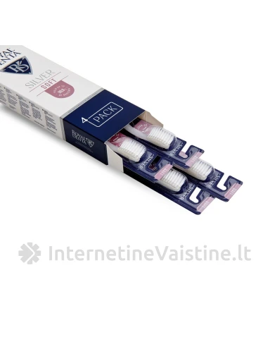 ROYAL DENTA dantų šepetėlių rinkinys SILVER SOFT 4 vnt. | internetinevaistine.lt