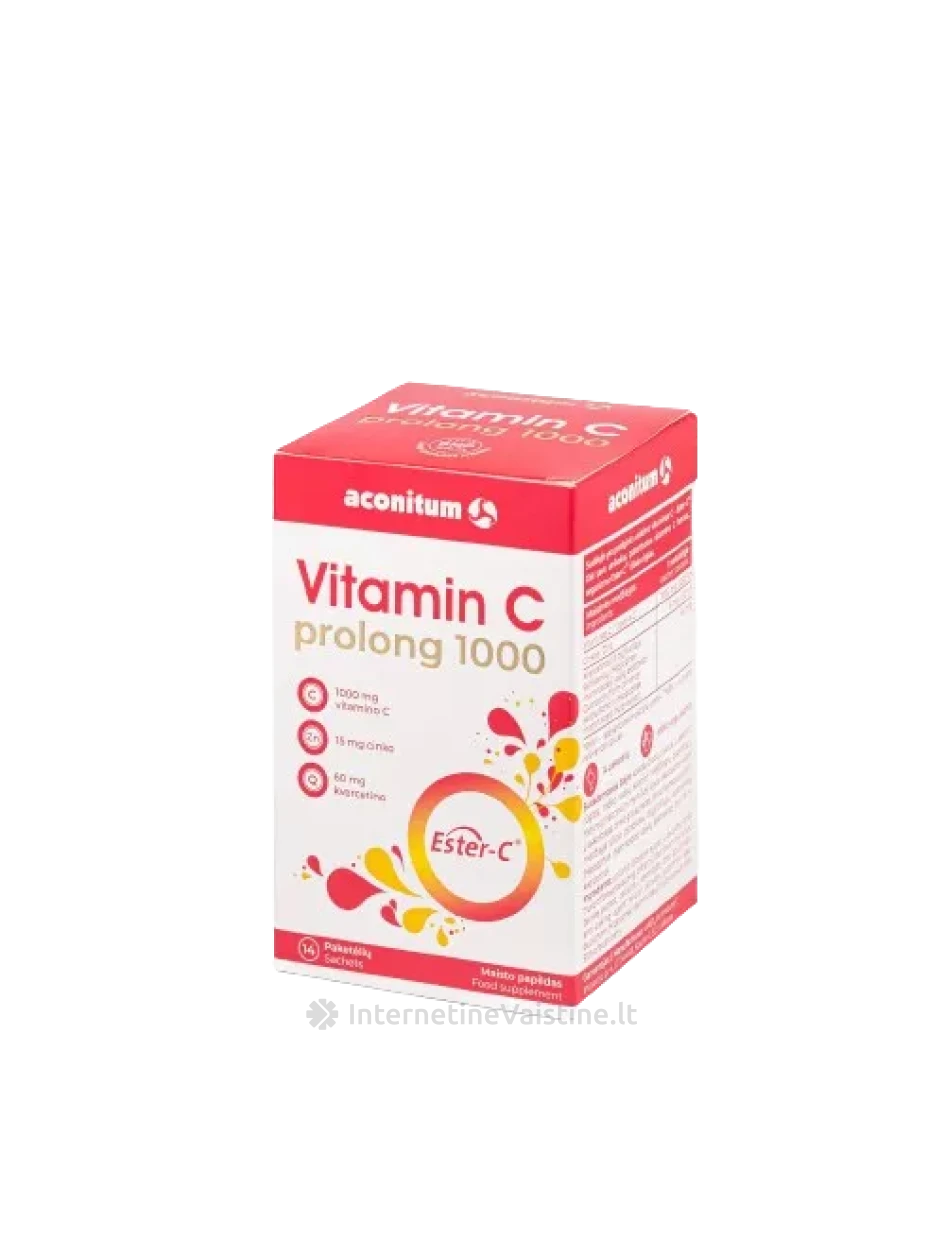 ACONITUM VITAMIN C Prolong 1000 milt. N14 | internetinevaistine.lt