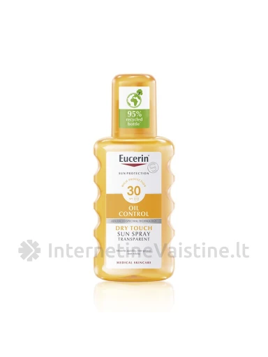 EUCERIN SENSITIVE PROTECT skaidrus purškalas nuo saulės SPF30, 200 ml, 200ml | internetinevaistine.lt