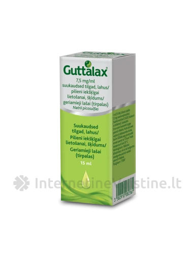 GUTTALAX 7.5mg/ml ger. lašai 15ml | internetinevaistine.lt