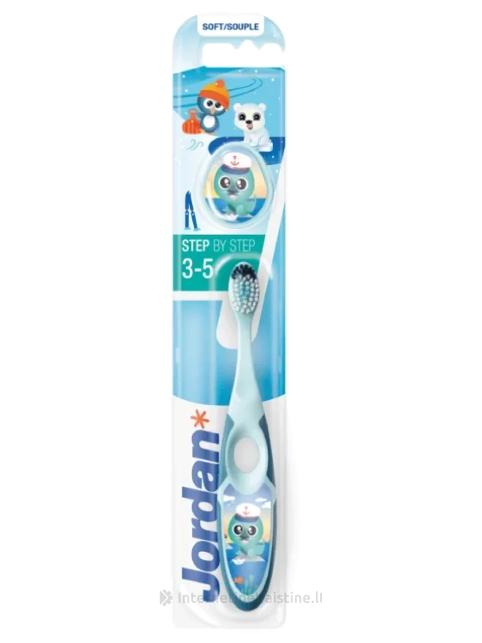JORDAN Step (3-5) Soft dantų šepetėlis, 1 vnt., Vnt | internetinevaistine.lt