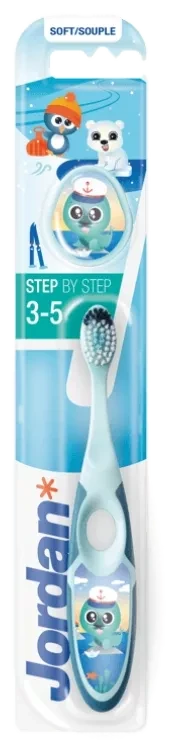 JORDAN Step (3-5) Soft dantų šepetėlis, 1 vnt.