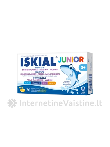 ISKIAL Junior, 30 kramtomųjų tablečių | internetinevaistine.lt