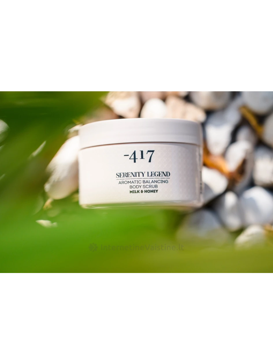 Minus 417 - SERENITY LEGEND - KVAPUSIS BALANSUOJANTIS KŪNO ŠVEITIKLIS - MILK & HONEY - 450 gr | internetinevaistine.lt