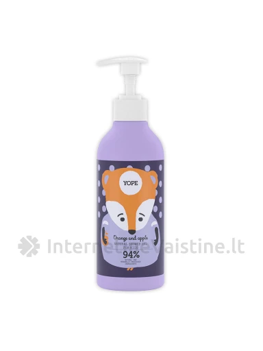 YOPE natūr. dušo želė vaik. Apelsinas/Obuolys, 400 ml, Vnt | internetinevaistine.lt