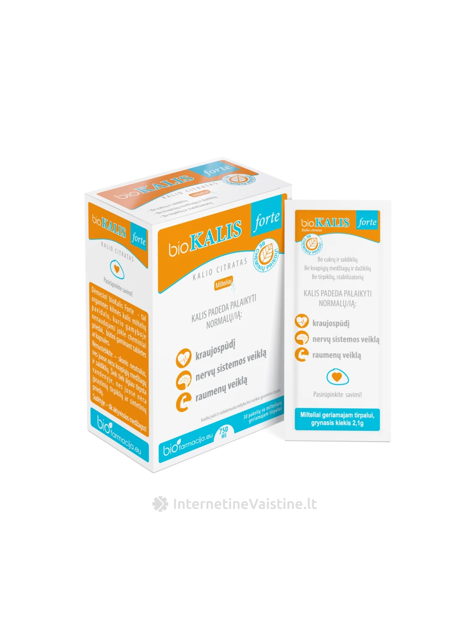 bioKALIS FORTE, 30 pakelių | internetinevaistine.lt