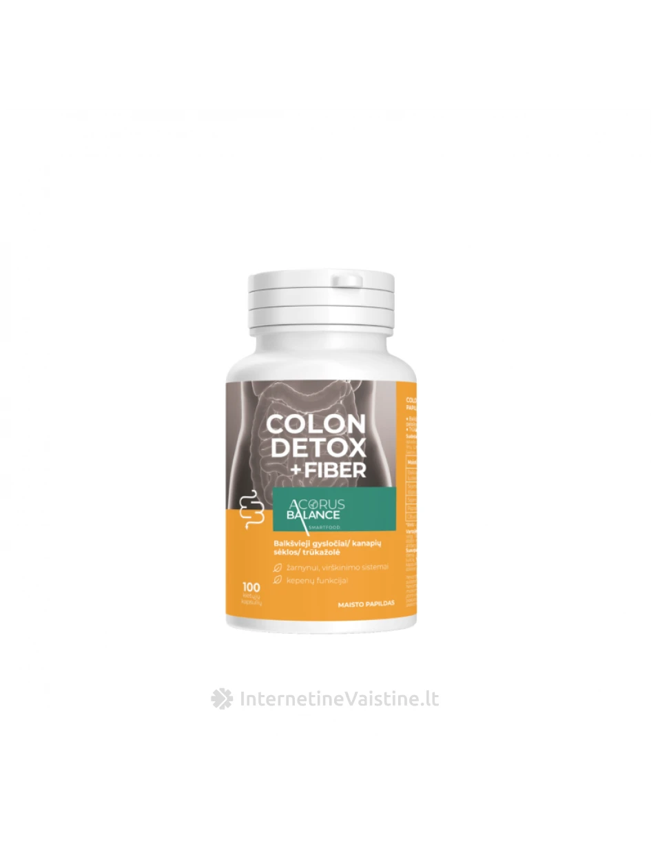 Acorus Balance COLON DETOX+FIBER kaps. N100 | internetinevaistine.lt