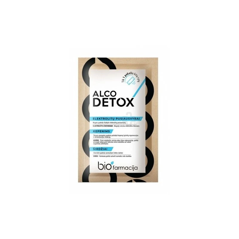 BIOFARMACIJA ALCO DETOX, milteliai, 1 pakelis