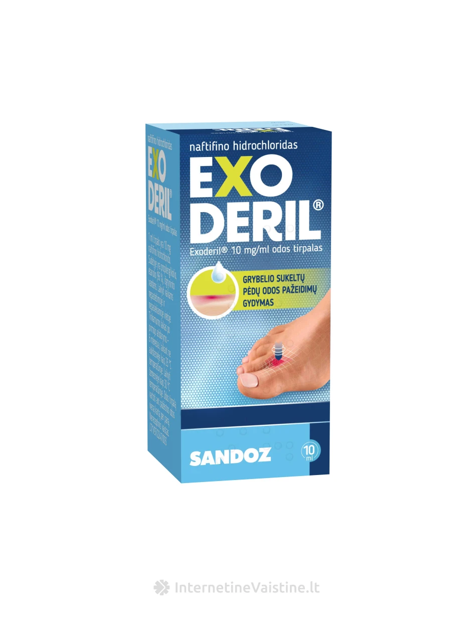 EXODERIL 10mg/ml odos tirp. 10ml (su lašint.) | internetinevaistine.lt