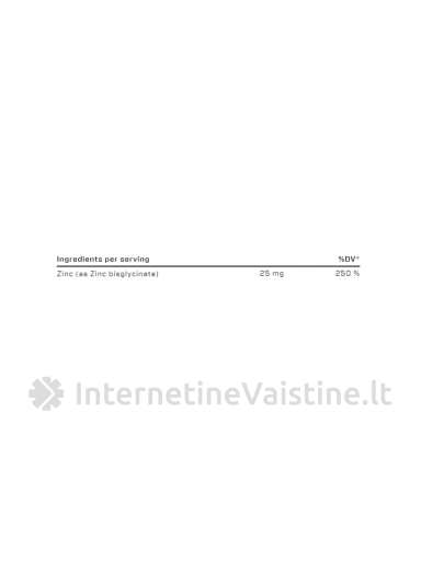VAST Zinc Bisglycinate kaps. N120, 120 vnt. | internetinevaistine.lt