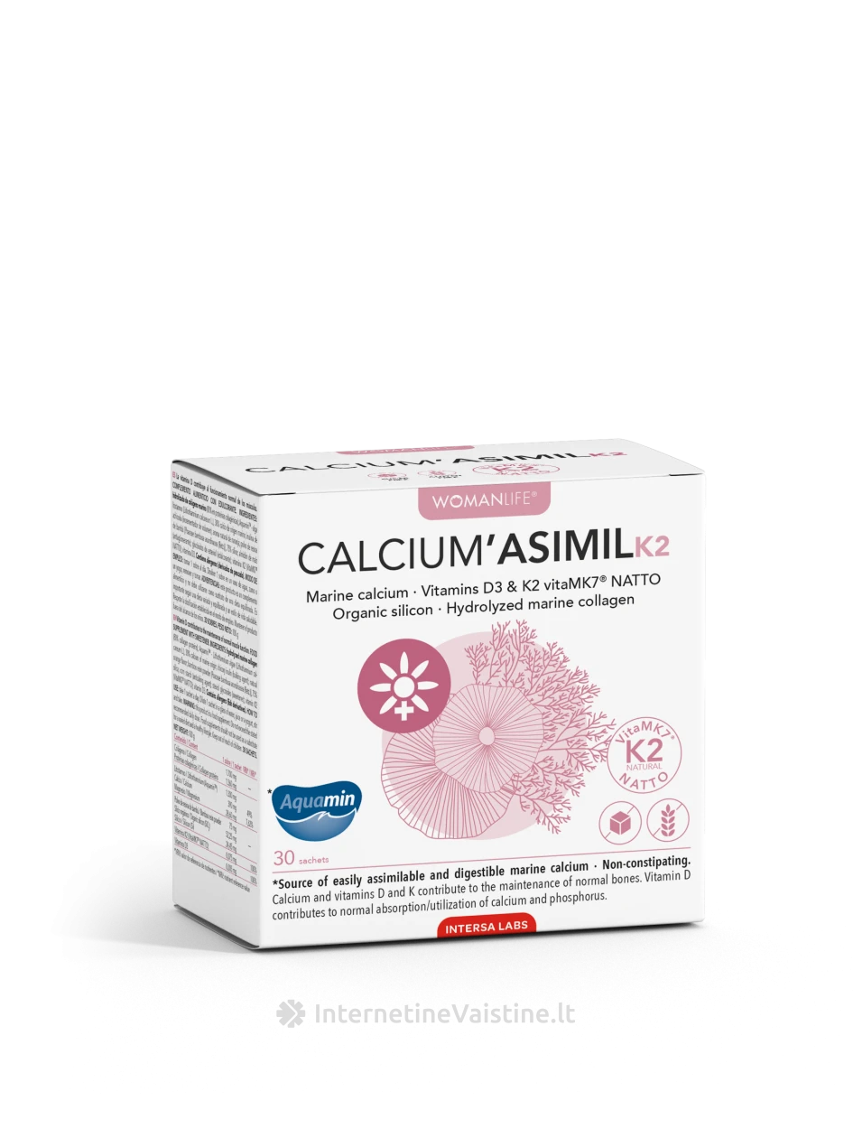 CALCIUM`ASIMIL K2 milt. N30 | internetinevaistine.lt