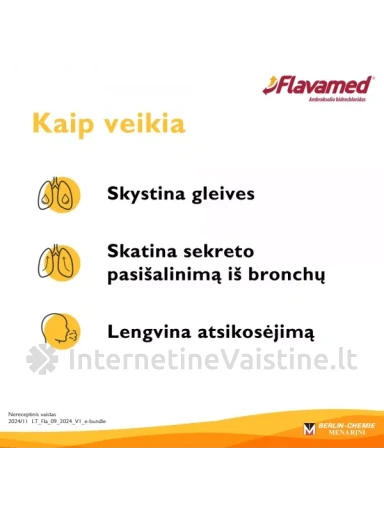 FLAVAMED 30 mg/5 ml geriamasis tirpalas 100 ml | internetinevaistine.lt