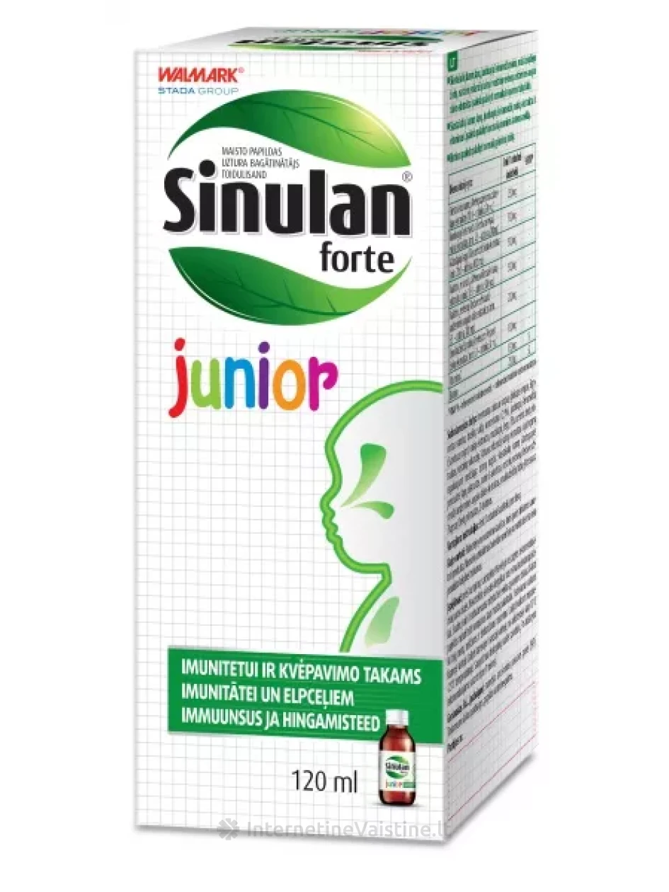 SINULAN maisto papildas FORTE JUNIOR, 120 ml, Vnt | internetinevaistine.lt