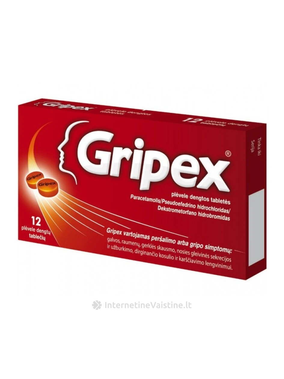 GRIPEX TAB. N12 | internetinevaistine.lt