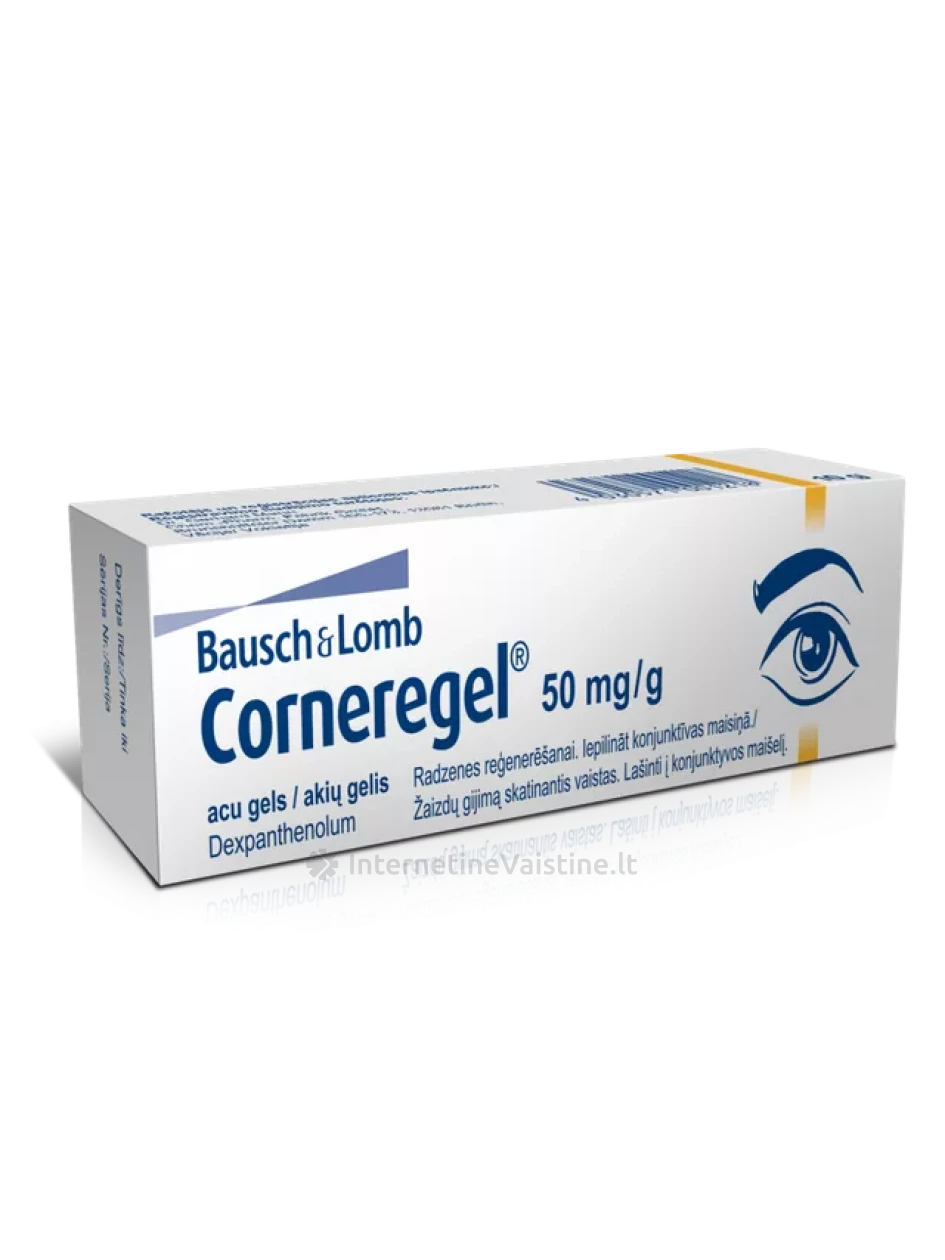 CORNEREGEL 50 mg/g akių gelis 10 g | internetinevaistine.lt