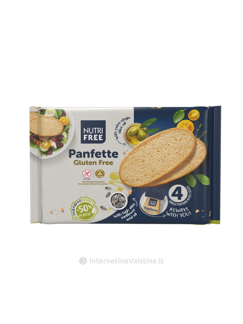 NUTRIFREE PANFETTE - balta duona be glitimo, 300g | internetinevaistine.lt