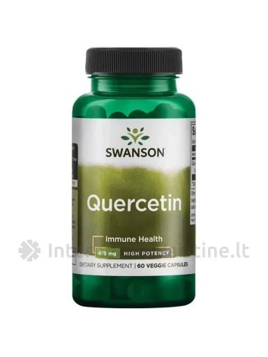 SWANSON, Kvercetinas 475MG (Natūralus), 60 vegetariškų kapsulių, N1 | internetinevaistine.lt