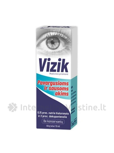VIZIK lašai sausoms ir pavargusioms akims, 10 ml | internetinevaistine.lt