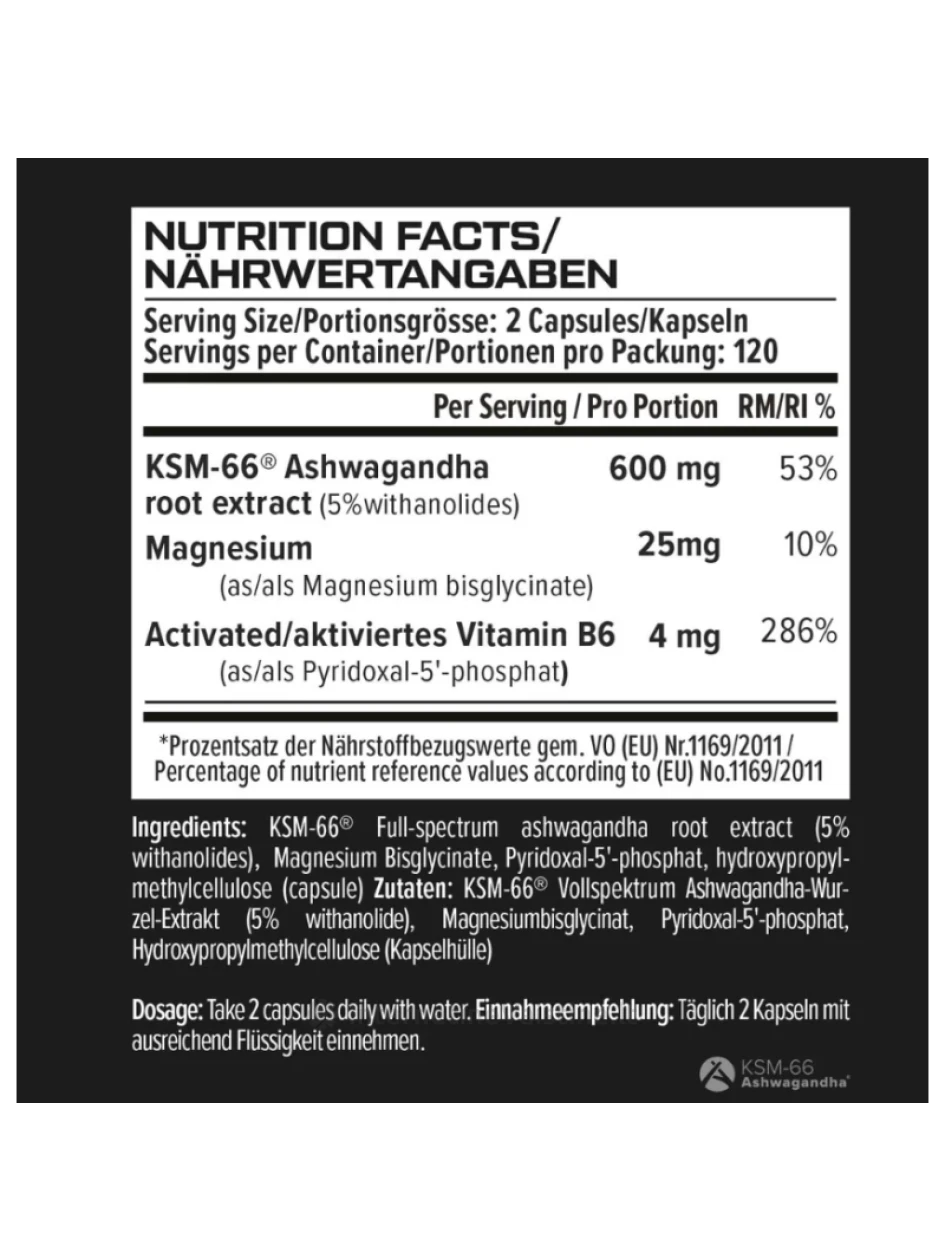 VAST Ashwagandha 600 PRO KSM-66 kaps. N120 | internetinevaistine.lt